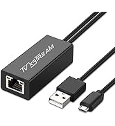 USB Ethernet Adapter (Black) for Firesticks (Gen 2 and 4K Versions) Chromecast with Micro not Typ...