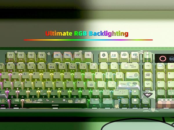 Frog Wireless Mechanical Creamy Keyboard,Gaming Keyboard with Number Pad,98% Keyboard