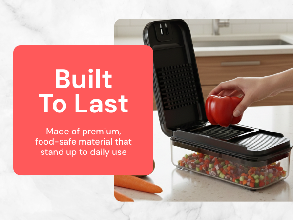 Fullstar daily chopper is made out of premium, food-safe material