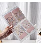 160 Slots Nail Sticker Book Nail Art Decals Sticker Organizer Binder Empty Stickers Holder DIY De...