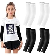 Newbyinn Kid Arm Sleeve 4 Pairs, Compression Arm Sleeve for Basketball Football Baseball Volleyba...