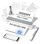 iDPRT MT610 Pro Portable Thermal Printer, 300DPI HD Mobile-Travel-Printer, Inkless-Wireless-Small...
