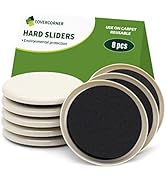 COVERCORNER Furniture Sliders for Carpet 8 PCS - 3 1/2 inch Furniture Moving Slider Chair Legs Fl...