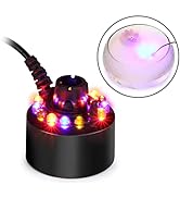 AGPTEK 12 LED Water Fountain Pond Fog Atomizer HS0005 Air Humidifier, Muticolor