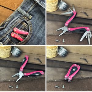 pink multiplier, all in one multiplier women, women pocket tool, all in one tool pink, apollo tools 
