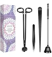 HEYLOURB 4 in 1 Candle Accessory Set,Candle Wick Trimmer Cutter,Candle Snuffer Extinguisher,Candl...