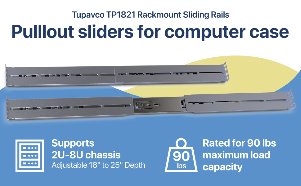 Tupavco TP1822 Rackmount Sliding Rails