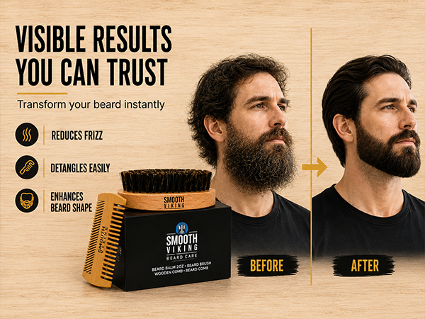 Beard Brush and Comb