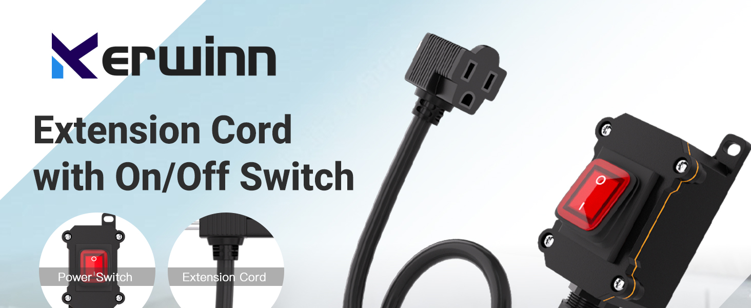 US-3-Prong Piggyback Switched Power Cord