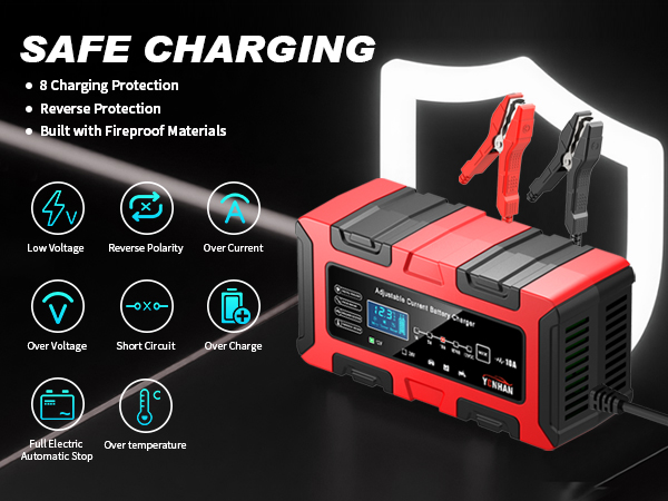 YONHAN 12V/24V Battery Charger