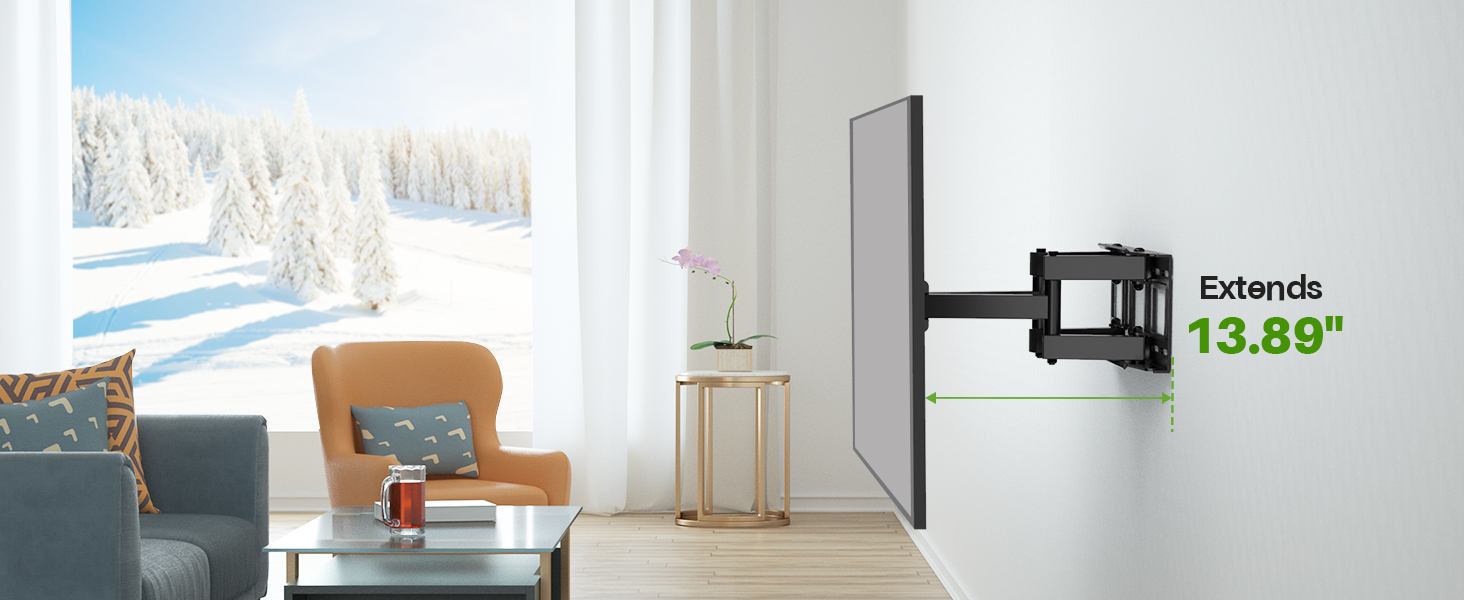 full motion tv wall mount 65 in