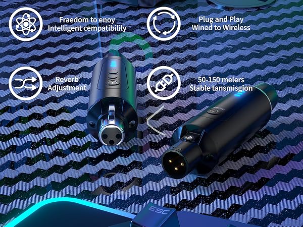 Wireless XLR Microphone Transmitter Receiver