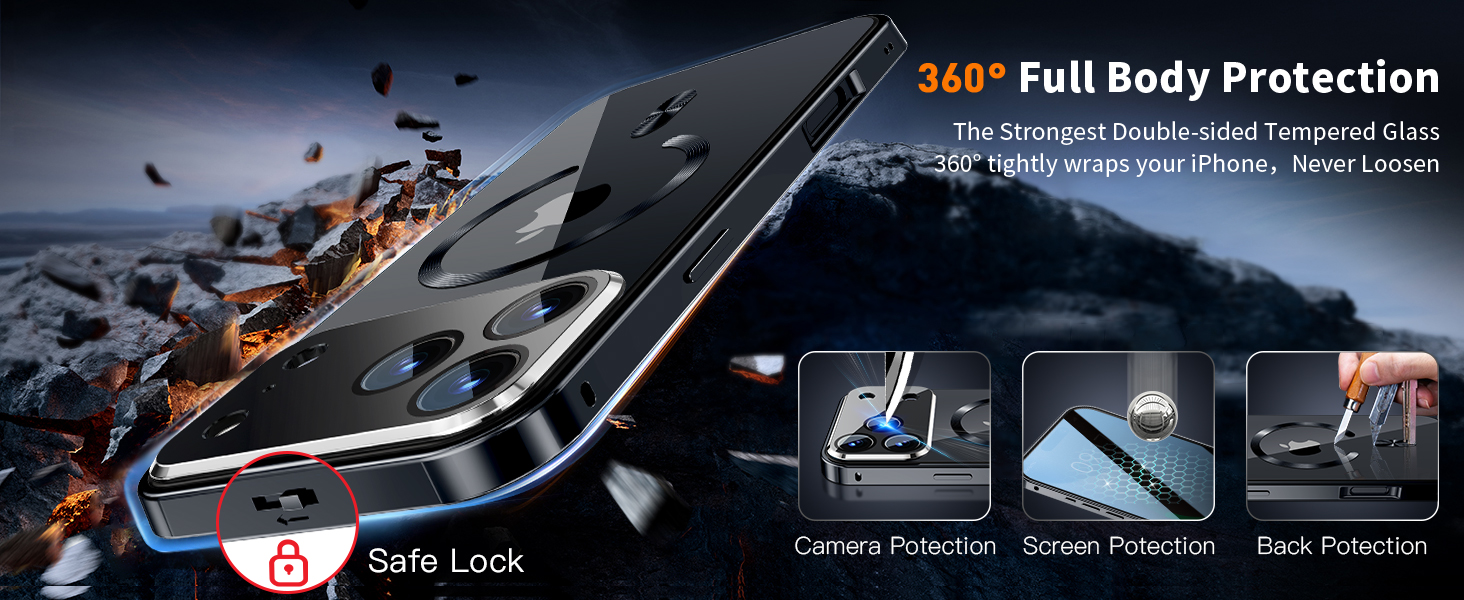 Magnetic Privacy Case for iPhone 17 Pro [Compatible with MagSafe]