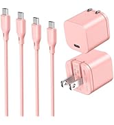 USB C Charger Type C 20W Fast Speed Wall Adapter, 2 Pack Lemi Power Block 4FT Type C to C Chargin...