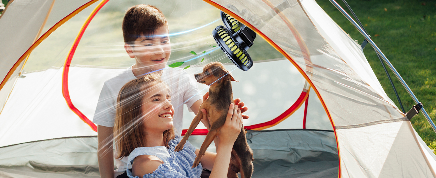 Nauttxon Protable and Comfortable Car Fan Battery Operated for Backseat Kids