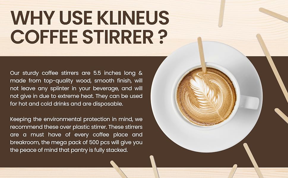 Wood Stir Coffee Sticks