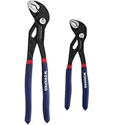 WORKPRO 2 Piece Groove Joint Pliers Set, 7 &amp; 9-1/2-Inch Fast Adjustable Water Pump Pliers, V-Jaw ...