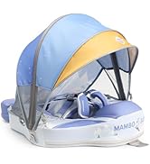 2024 Newest Mambobaby Baby Pool Float with Canopy &amp; Tail Mambobaby Baby Swim Float Non-Inflatable...