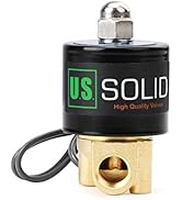 U.S. Solid 1/4" Brass Electric Solenoid Valve 24VDC Normally Closed VITON