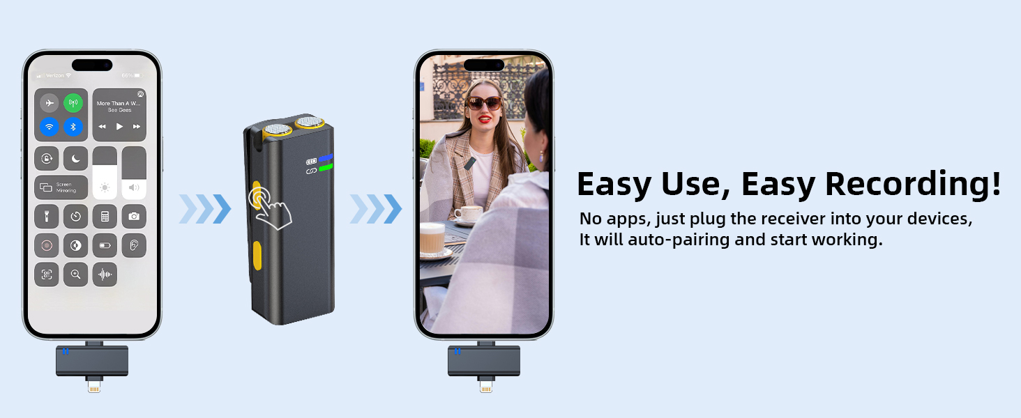 phone microphone, easy to use, easy recording