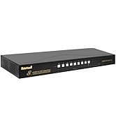 JideTech HDMI USB KVM Switch 8 Port Up to 4K@30Hz Resolution with USB 2.0 Hub Support Hotkey Mous...