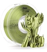 AMOLEN Silk PLA 3D Printer Filament, Shiny Silk Bronze Green PLA Filament 1.75mm, High Speed 3D P...