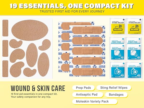 Prep Antiseptic Sting Relief Pads Bandages Skin Protection