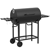 GRiliFE Extra Large Charcoal Barbecue Grill, 871 Sq. In. Cooking Space, Outdoor Barrel BBQ Grill ...