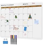 SELEAD Magnetic Glass Calendar Whiteboard for Wall - 32