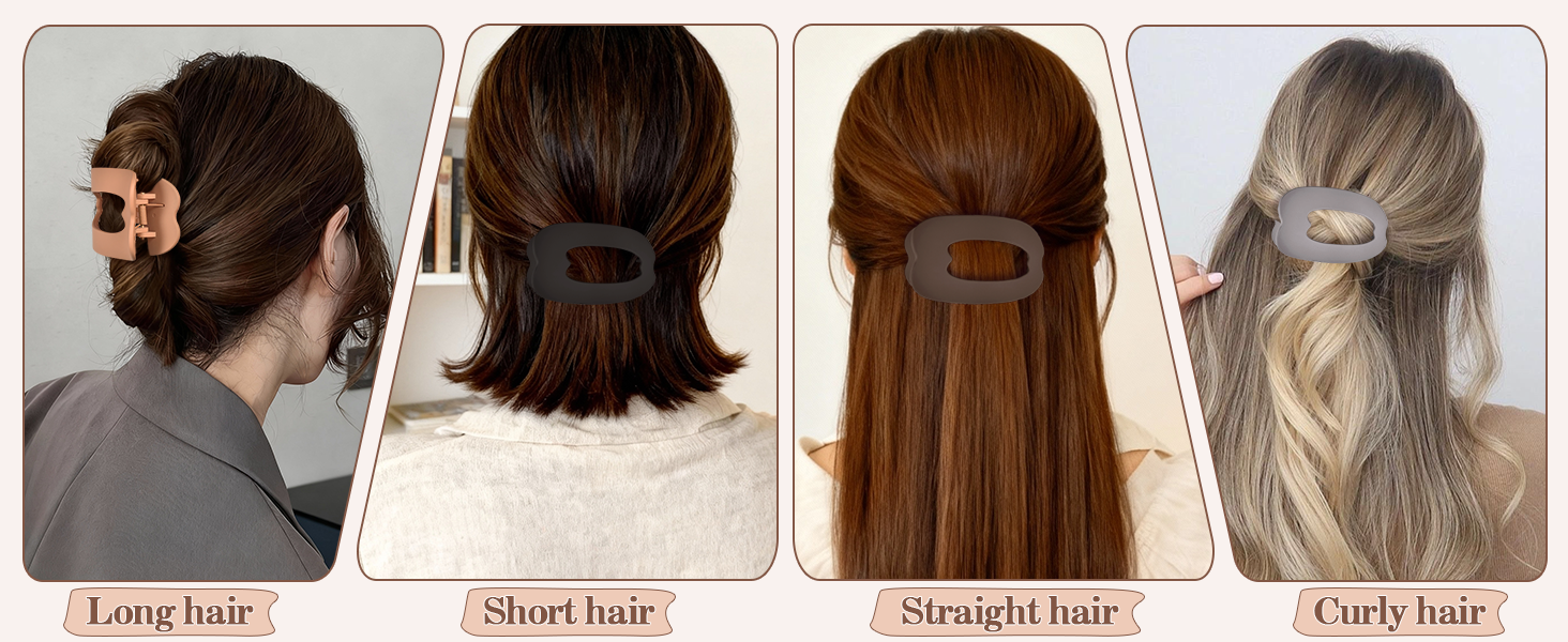 flat hair clips