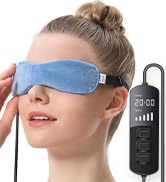 Aroma Season Heated Eye Mask for Dry Eyes, Warm Eye Compress with Flaxseed for MGD, Dry Eye Syndr...