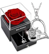 SWEETIME Preserved Rose Gift Box,Eternal Flower,Forever Real Rose, Infinity Rose Gift for Girlfri...