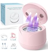 Dental Ultrasonic Retainer Cleaner Machine - Dental Cleaning Pod for Denture, Mouth Guard, Aligne...