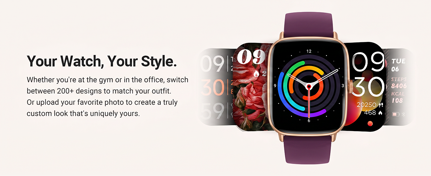 smart watches with 200 watch faces