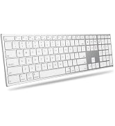 OMOTON Wireless Bluetooth Keyboard for Mac, Full Size Premium Metal Frame, Ultra Slim Rechargeabl...