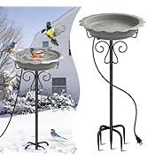 Jvgoo Heated Bird Bath for Outside Winter, Powerful 100W Thermostat Control Heated Bird Baths for...