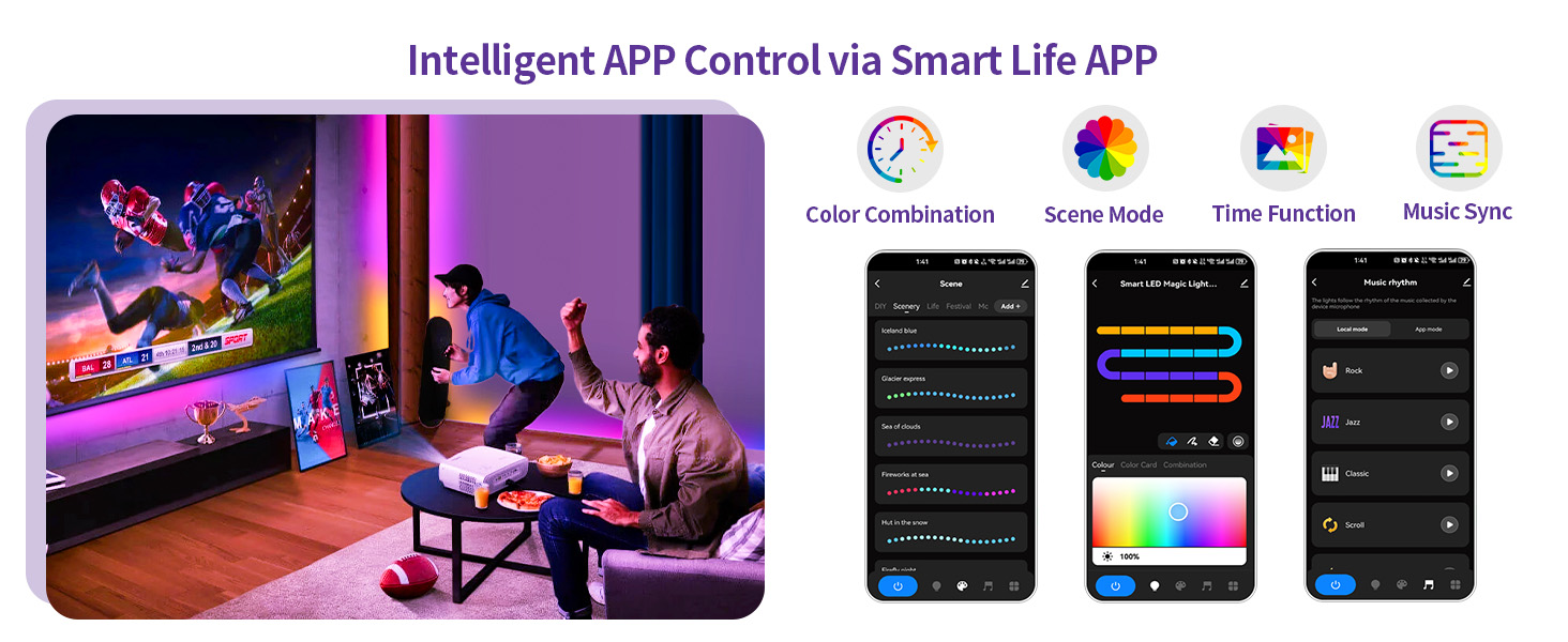 Smart Bluetooth LED Light for Bedroom