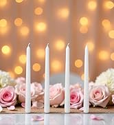 White Taper Candles 10 inch dripless