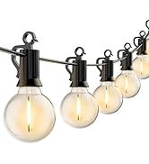 Brightown Led String Lights Outdoor 55Ft G40 Patio Lights with 52 Led Shatterproof Bulbs(2 Spare)...