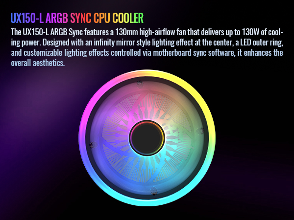 UX150-L ARGB Sync CPU Cooler