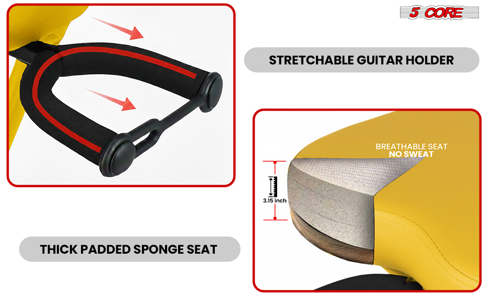 guitar seat musician stool folding music chair acoustic stand electric guitar rest bass