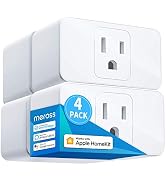 meross Smart Plug Mini, 15A &amp; Reliable Wi-Fi, Support Apple HomeKit, Siri, Alexa, Echo, Google As...
