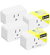 Minoston Matter Smart Plug, Work with Alexa, Apple Home, Google Home, SmartThings, Compact Desgin...
