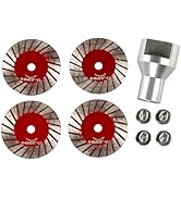 LOZLIN 5-Piece 40mm Diamond Saw Blade &amp; Sanding Disc Kit with Removable Flange (5/8-11 Thread) fo...
