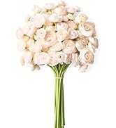 Waipfaru Ranunculus Artificial Flowers, 18Pcs 14In Fake Peonies Artificial Flowers, Faux Flower f...