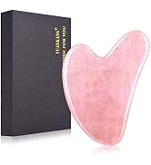 Gua Sha Facial Tools, Rose Quartz GuaSha Stone Massage Tool for Face Mothers Day Gifts - by FUANK...