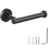 Cilee Matte Black Toilet Paper Holder,Bathroom Tissue Holder Paper Roll,SUS304 Stainless Steel To...