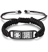 Theluckytag Medical Bracelets for Sport Men Women with QR Code Medical Alert ID Bracelets - Nylon...