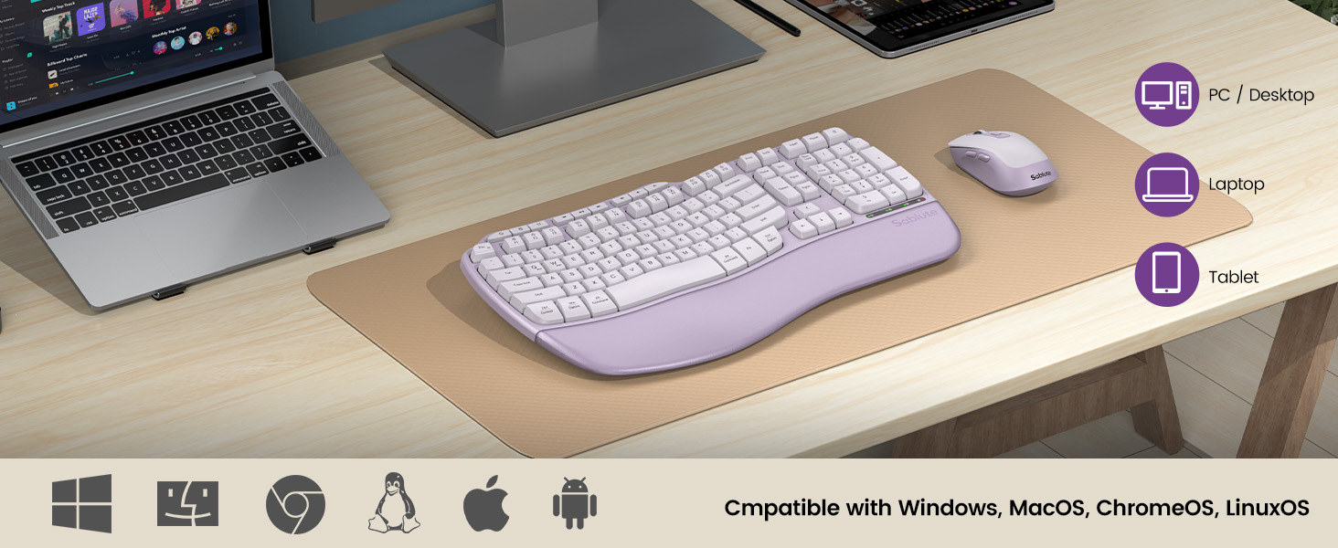 Work with PC, laptops, tablets, desktops, Macs