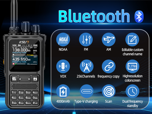 GMRS Radio, UV-5RM 10W Handheld Ham Walkie Talkies